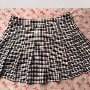 Plaid Black, Purple and White Women's Skirt